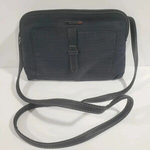 Roots 72 Black Nylon Crossbody  Bag.